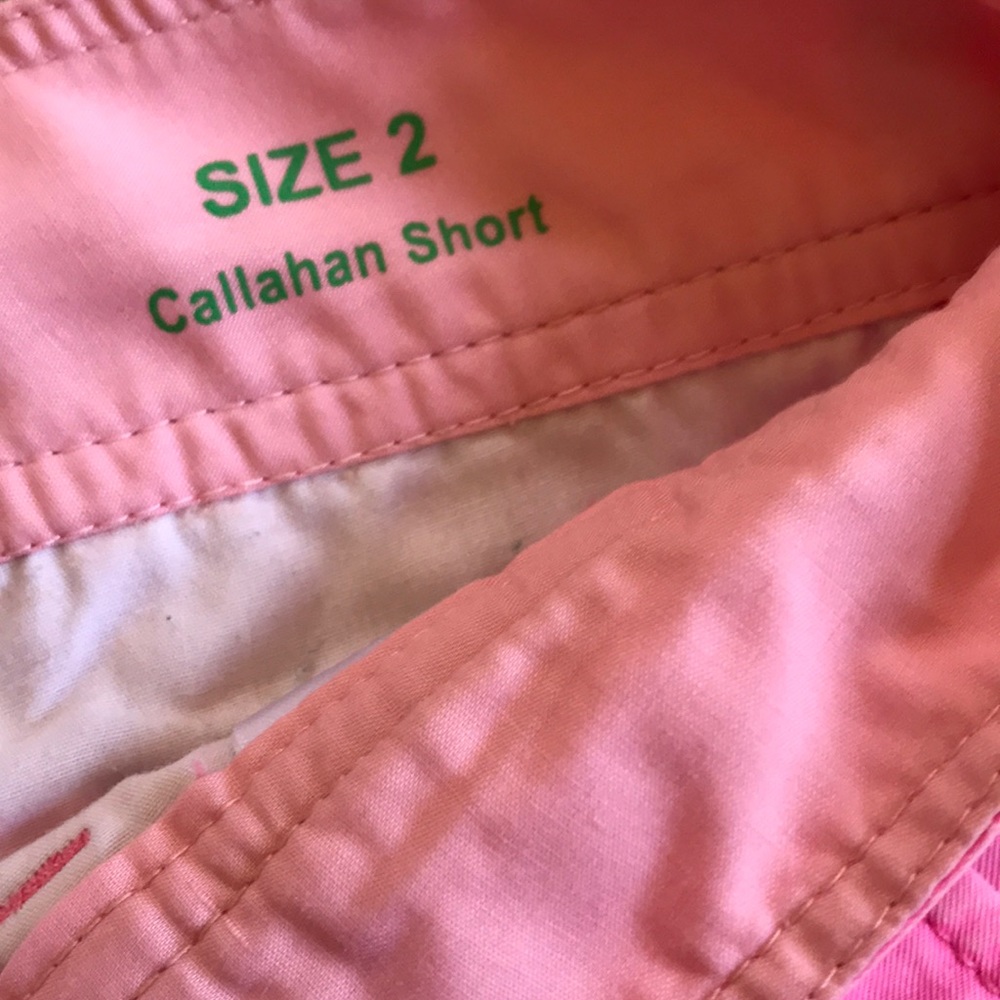 Lilly Pulitzer Cotton Solid Pink Callahan Shorts - Picture 2 of 3